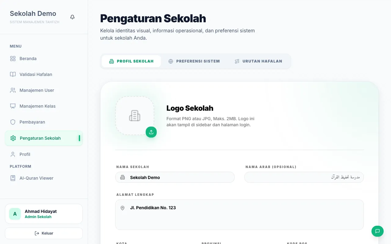 Pengaturan Sekolah