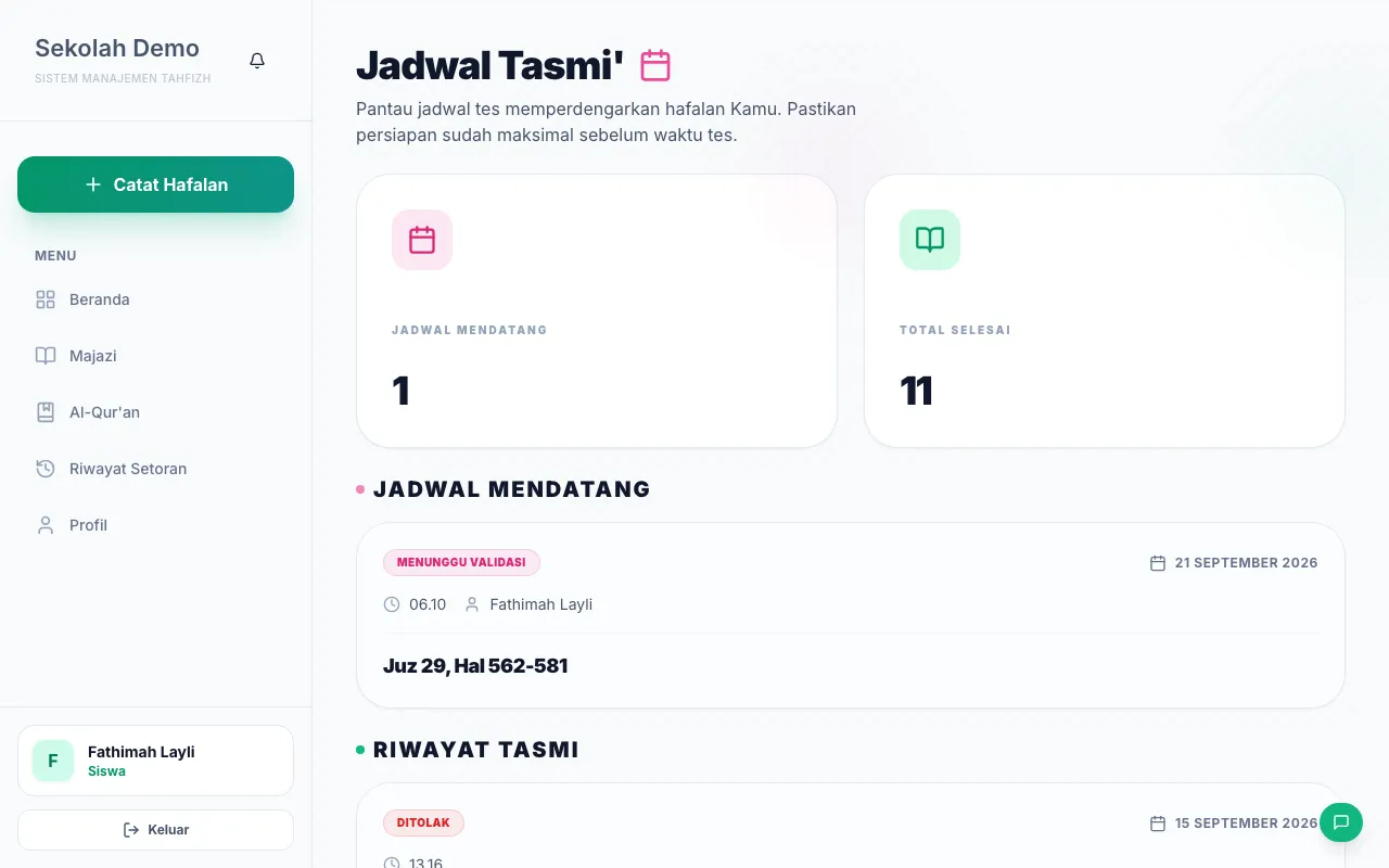 Jadwal Tasmi’