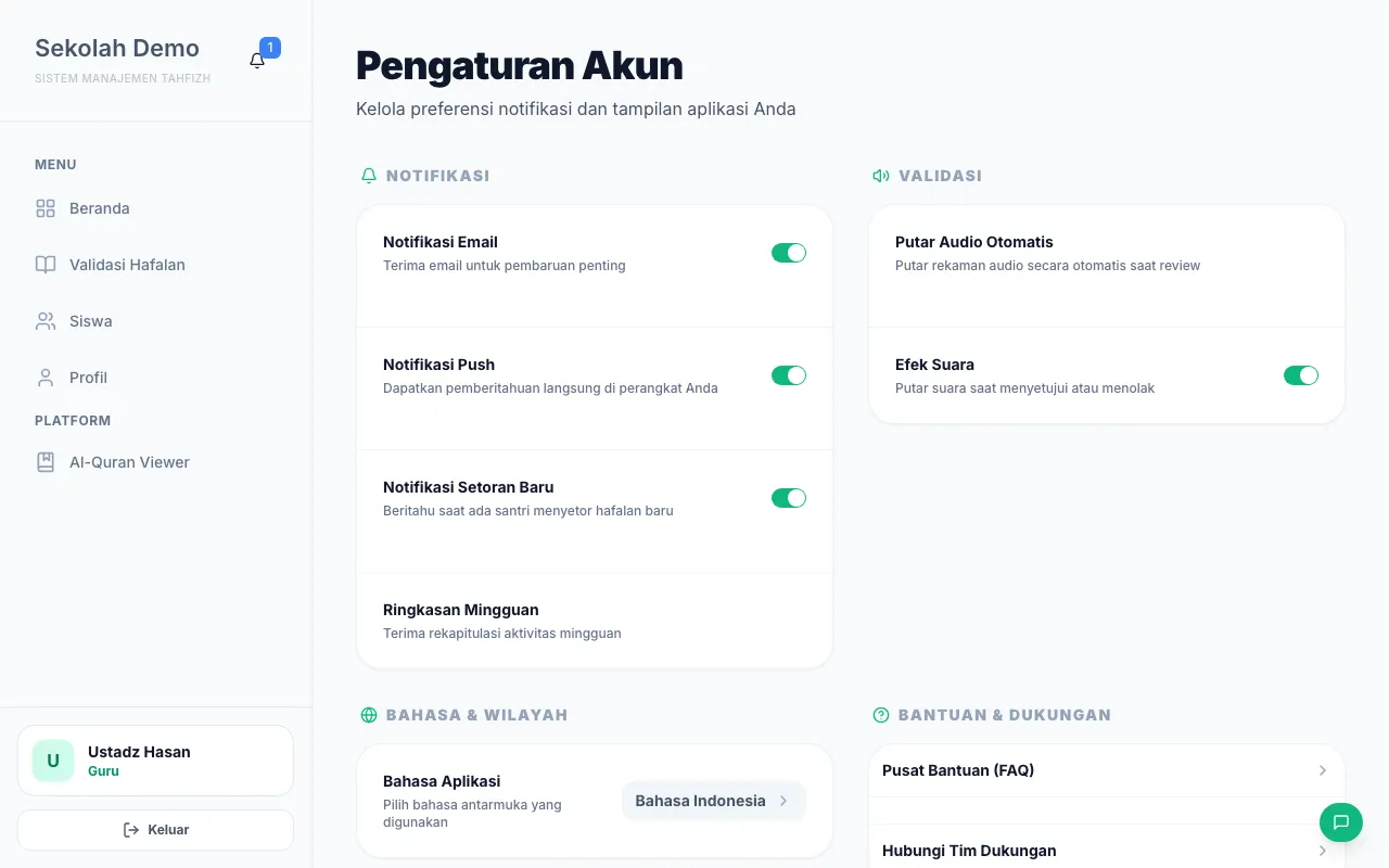 Pengaturan Guru